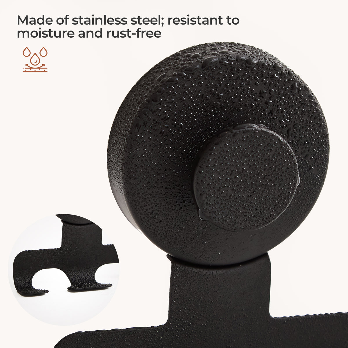 Suction Razor Holder - Black - 2 Pack