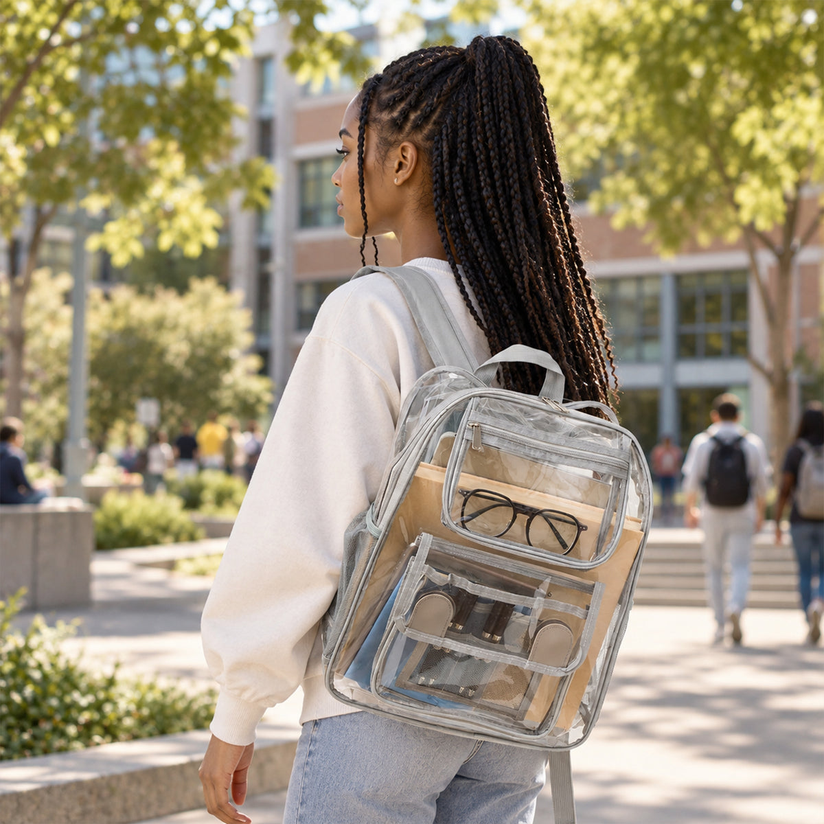 Clear PVC Backpack - Waterproof Transparent Travel Bag