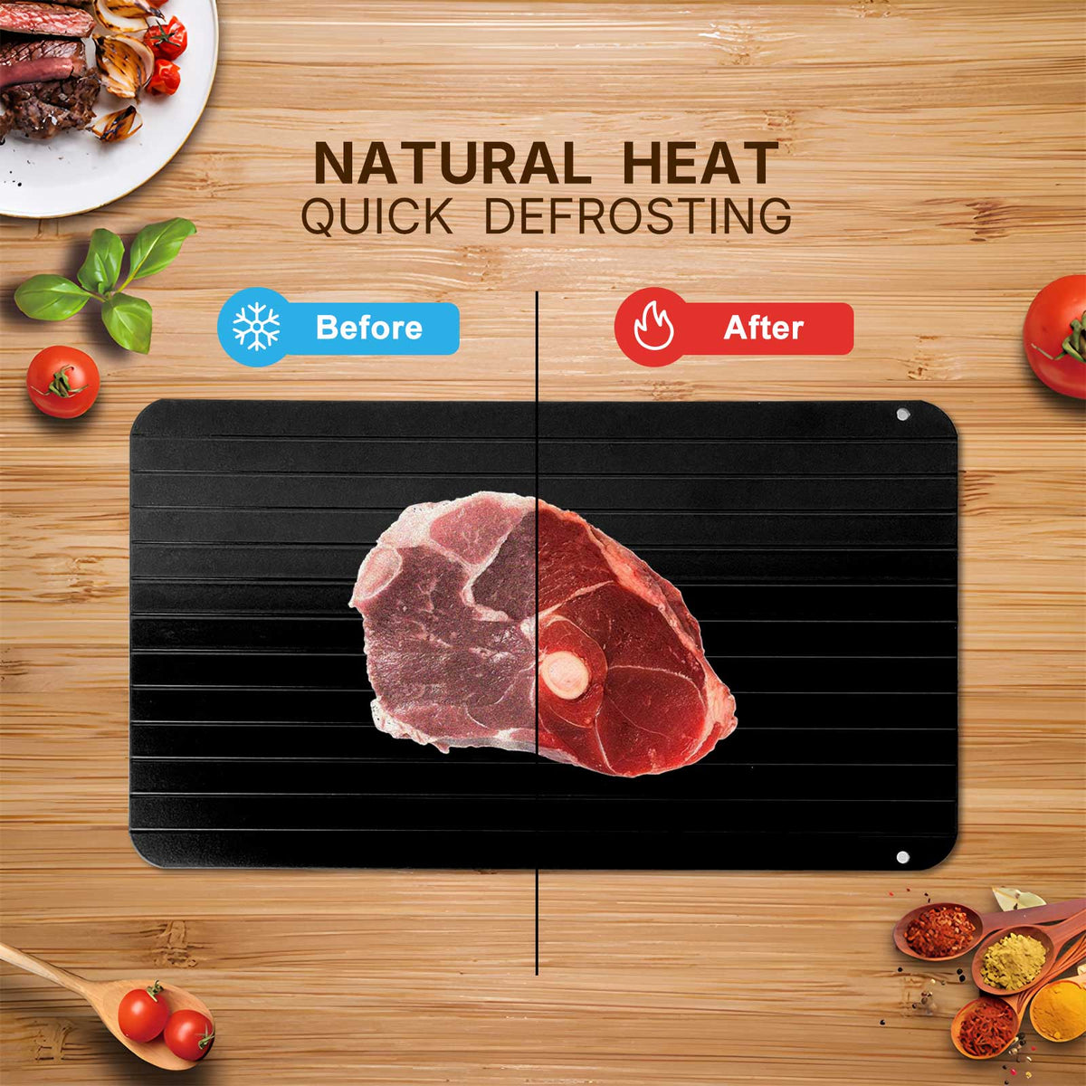 Aluminium Defrosting Tray with Drip Plate