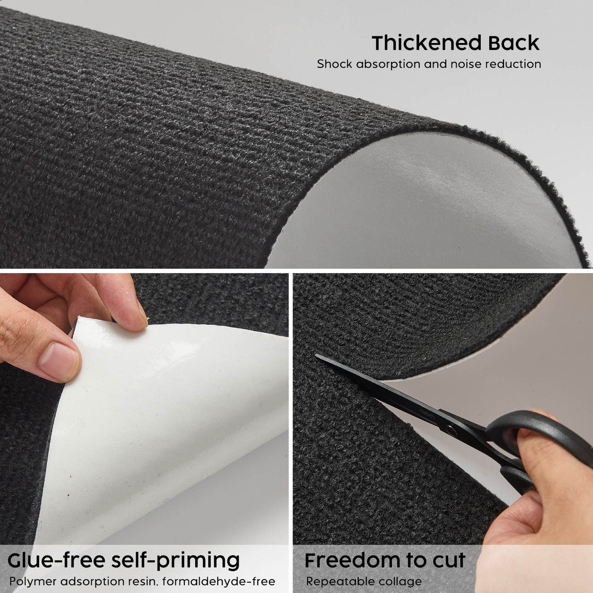 Self-Adhesive Carpet Tiles 50 x 50 cm - 10 Pack