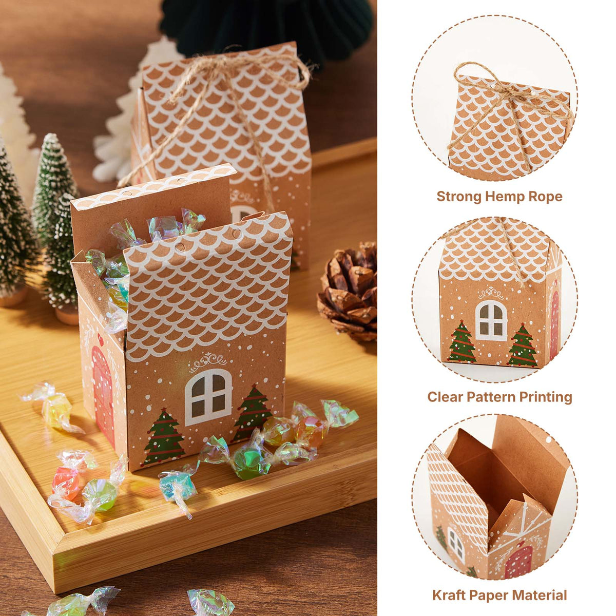 Christmas Kraft Gift Boxes