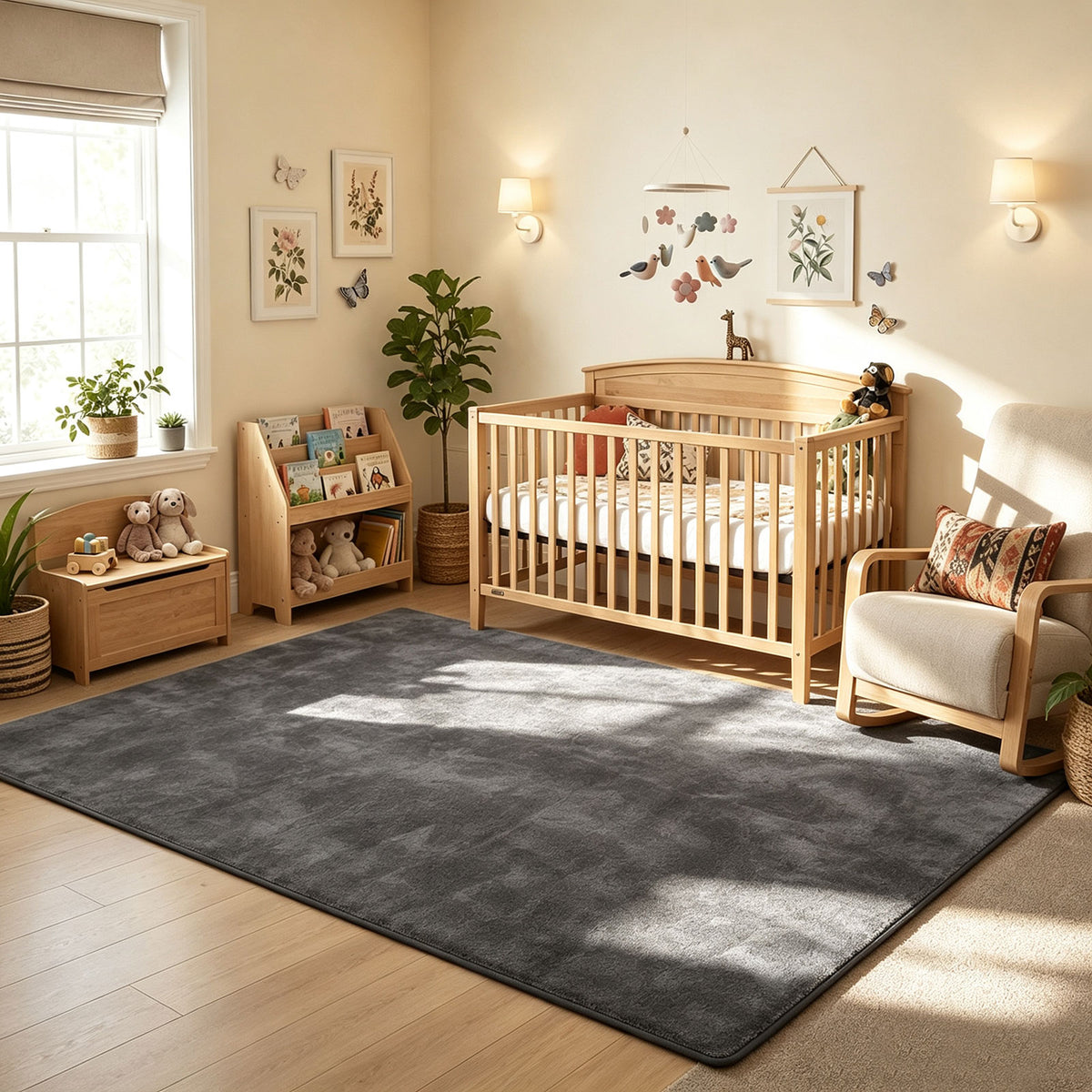 Extra-Thick Charcoal Grey Baby Play Mat