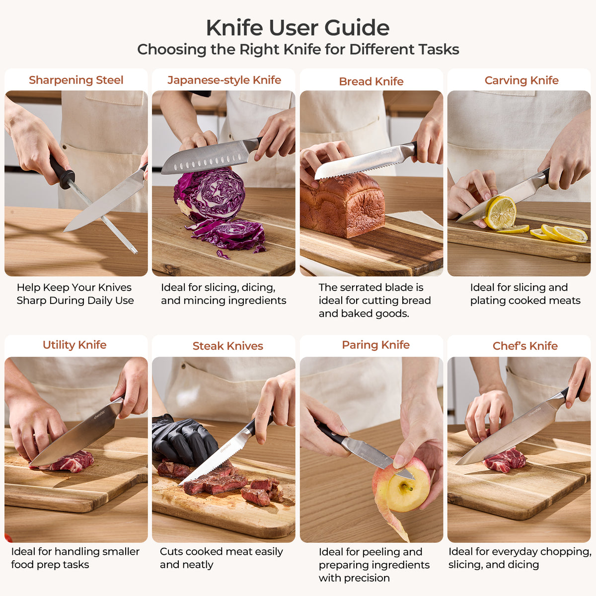 14-Piece Knife Set with Bamboo Drawer Block