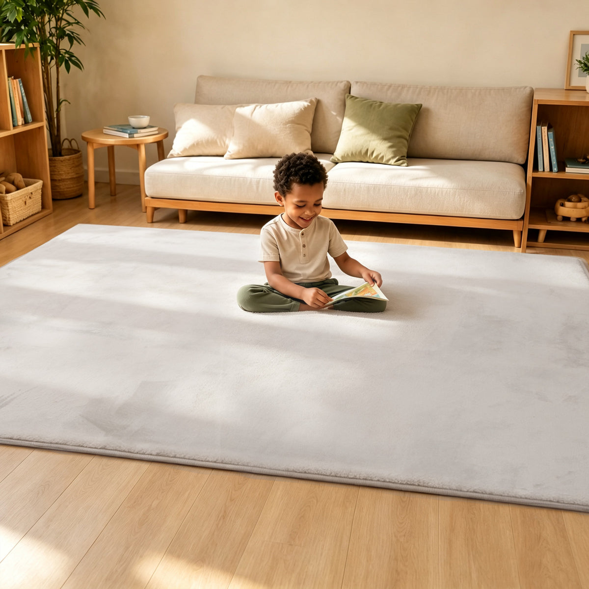 Extra-Thick Grey Baby Play Mat