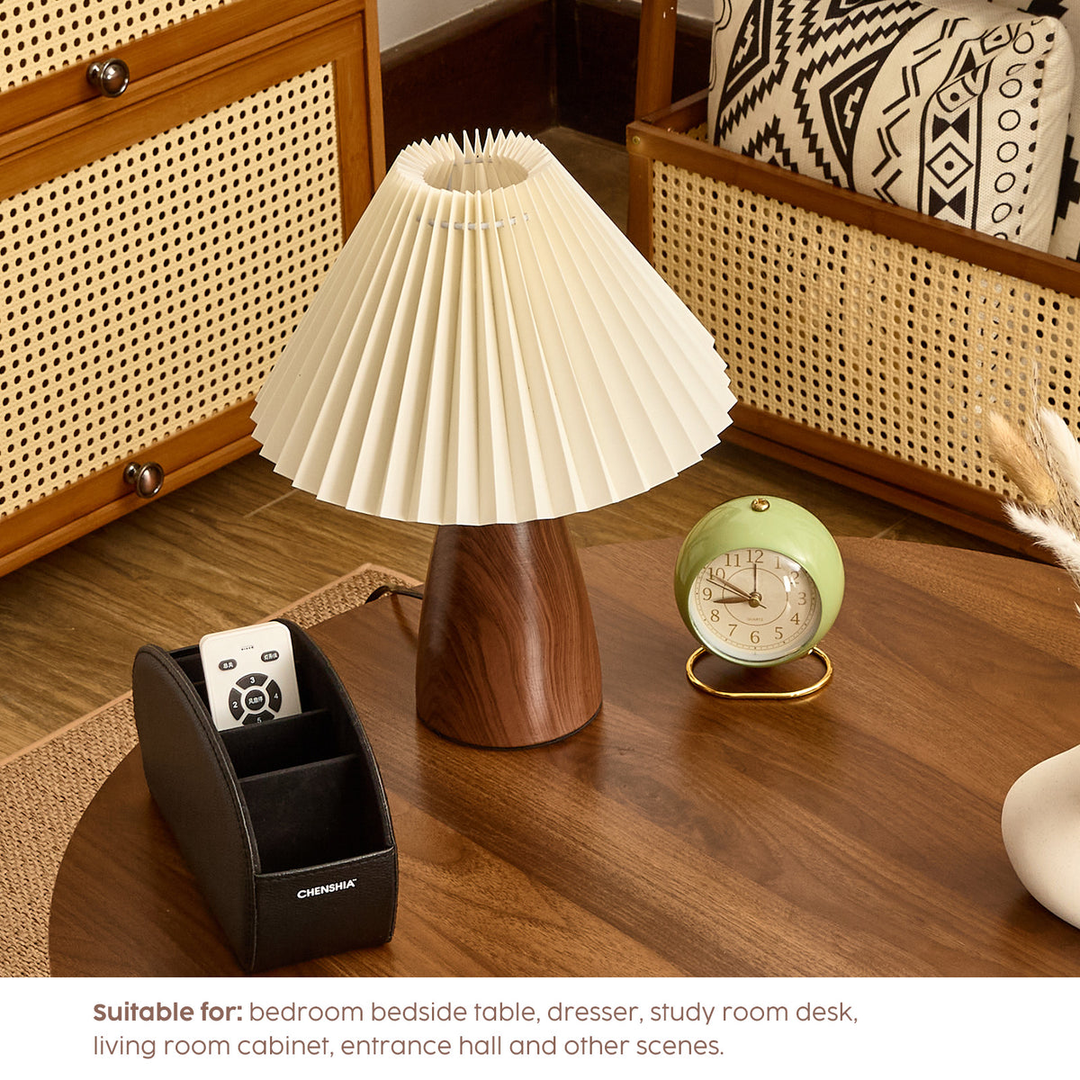 Bedside Lamp Twin Pack - Mocha Walnut