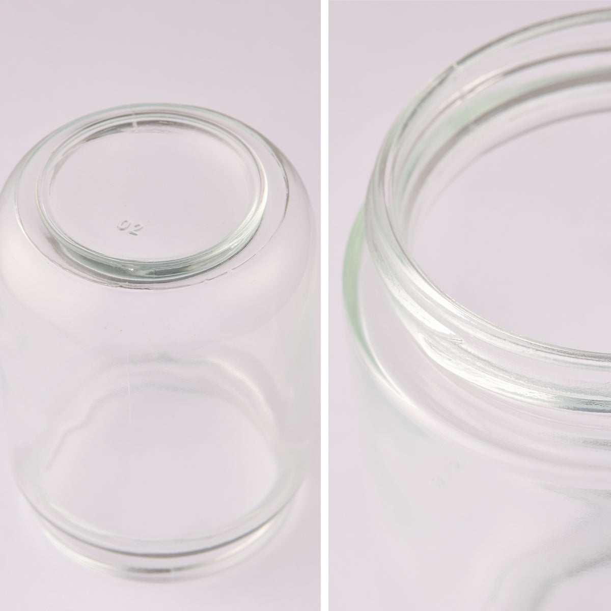 Glass Jars with Bamboo Lids 470 ml - 4 Pack
