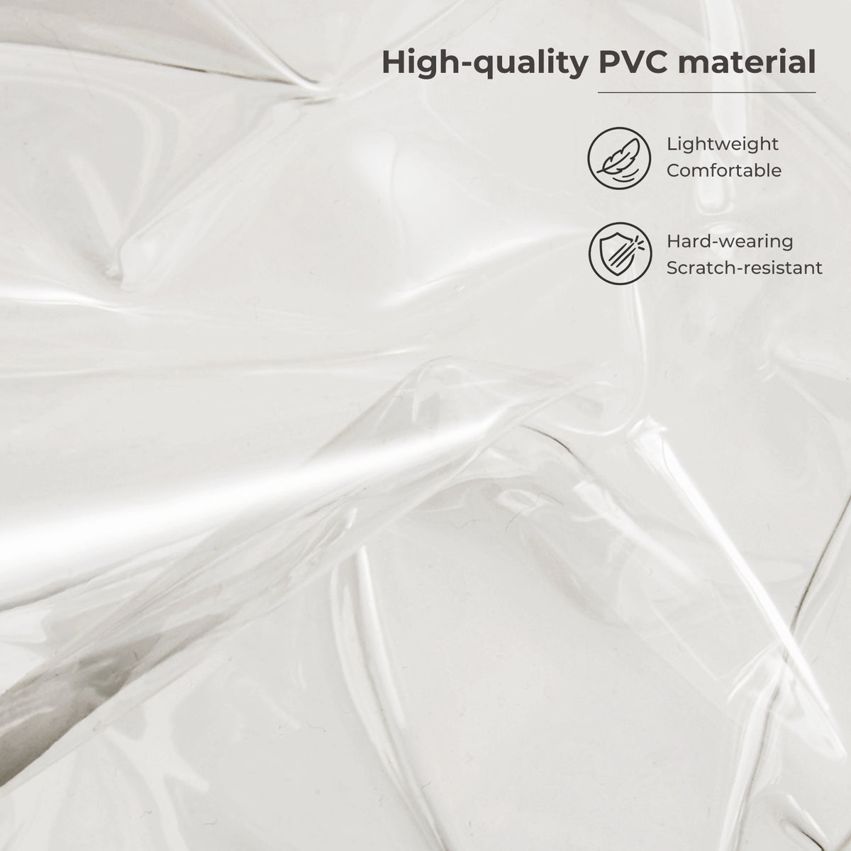Clear PVC Backpack - Waterproof Transparent Travel Bag
