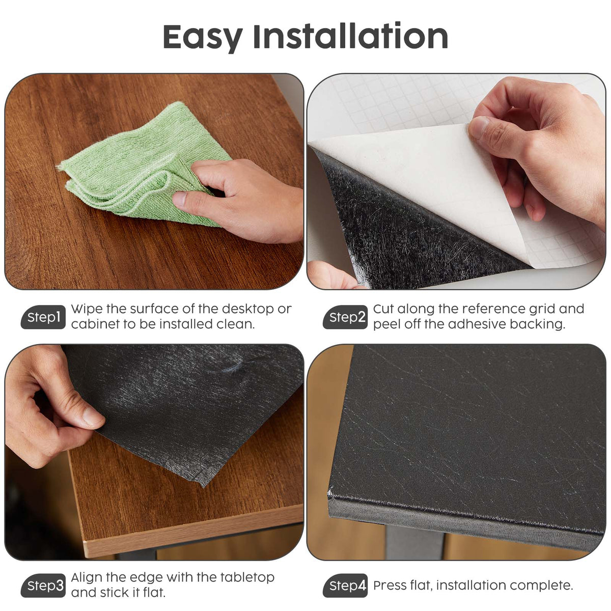Matte Black Peel-and-Stick Wallpaper – 10 m