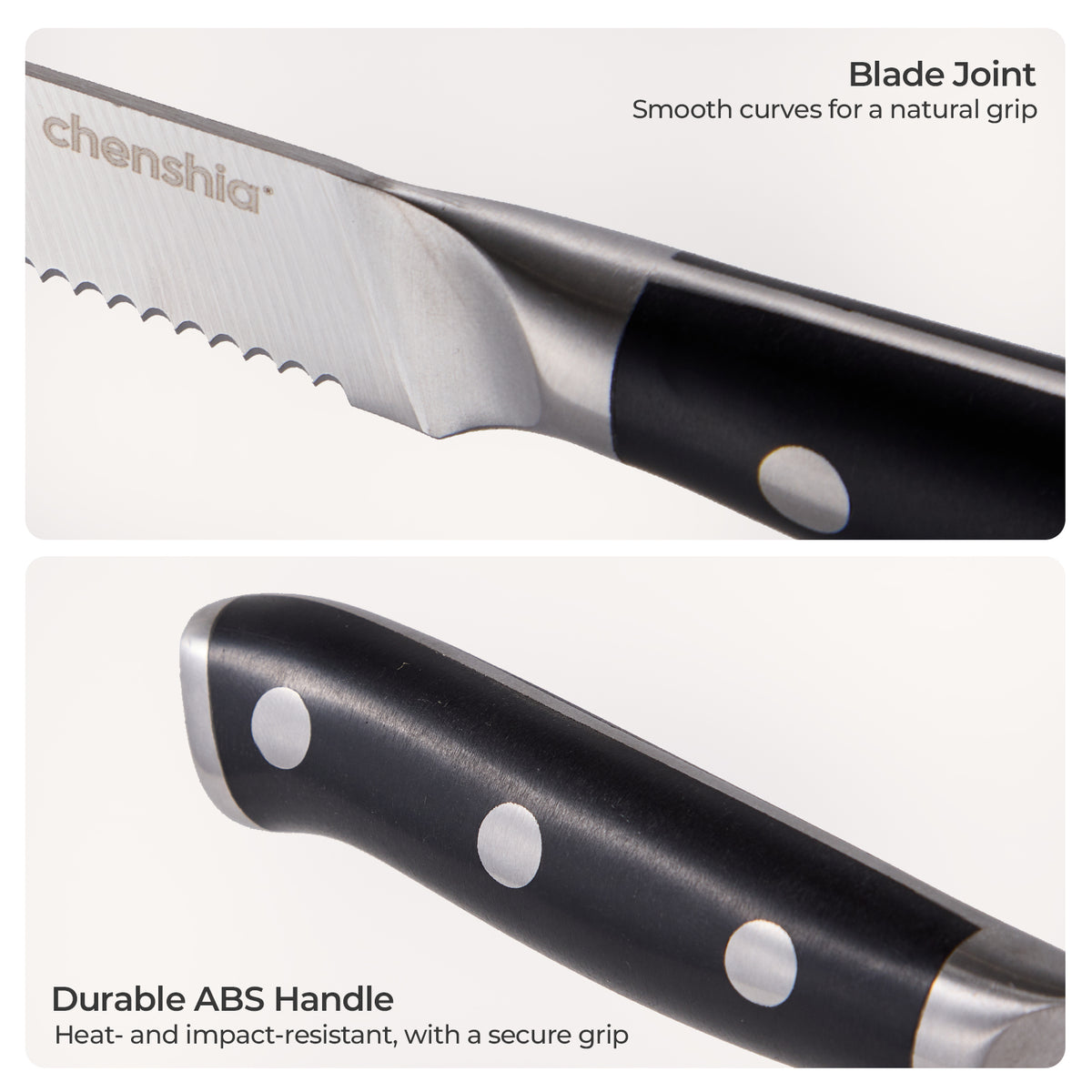 ABS Handle Steak Knife - Set of 4