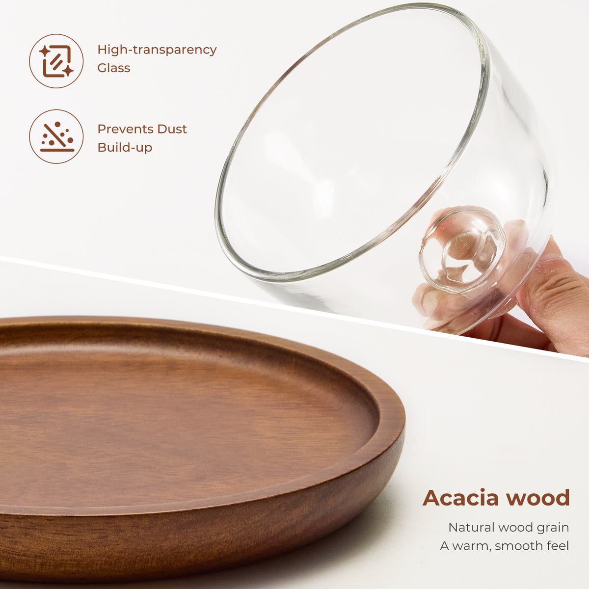 Mini Dessert Stand with Glass Dome
