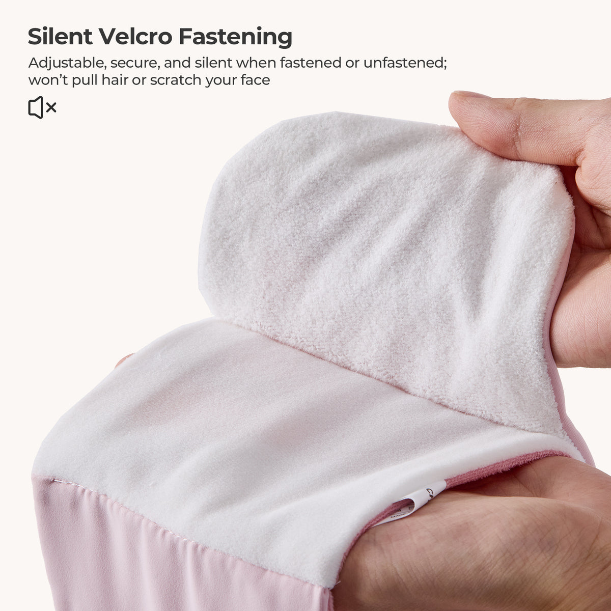 Weighted Eye Mask with Reversible Cool and Fleece Sides - Pink