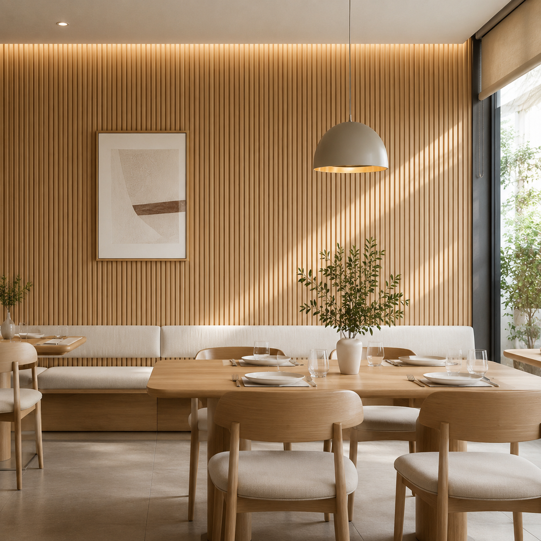 Bamboo-Wood Grille Wall Panels