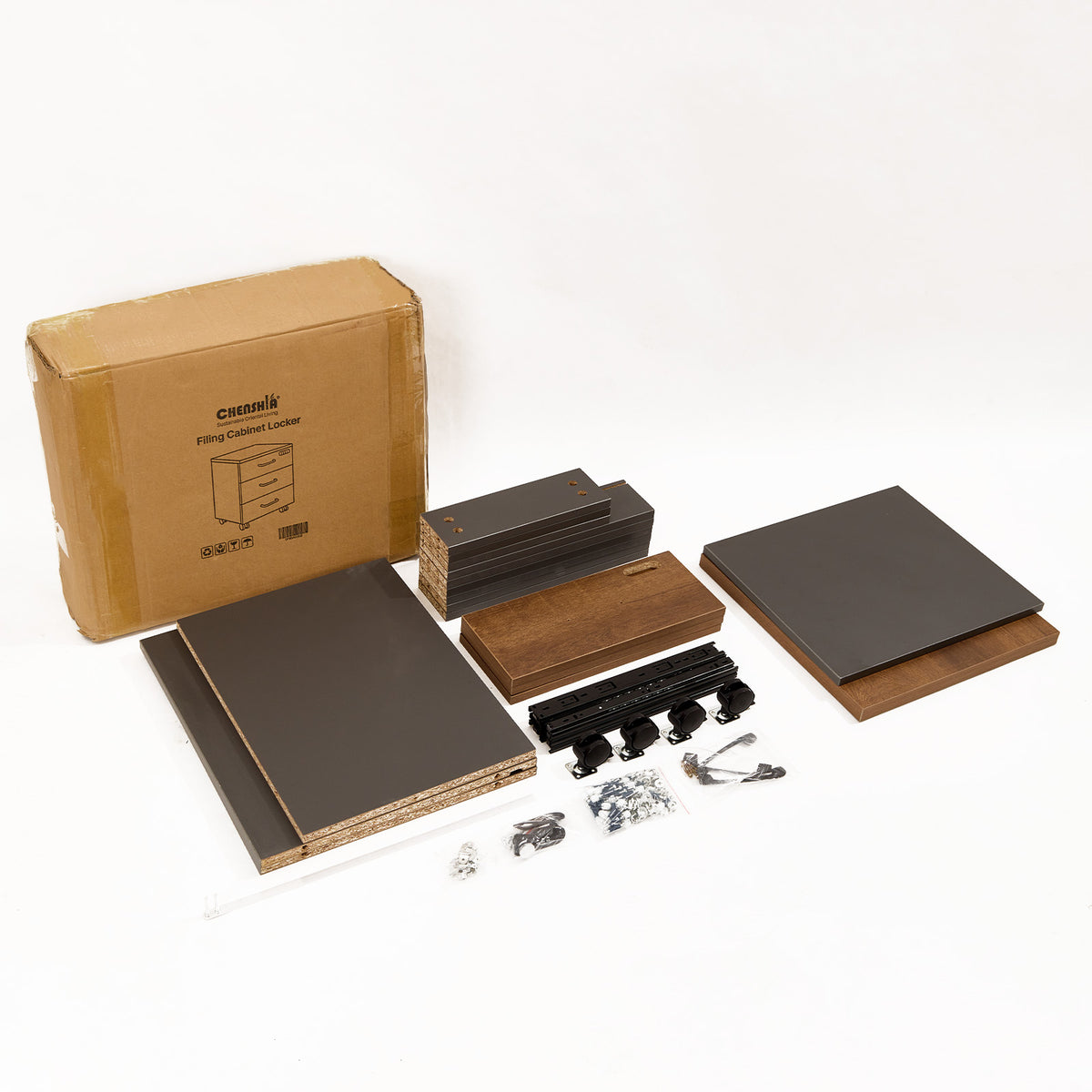 3-Drawer Rolling Office Cabinet