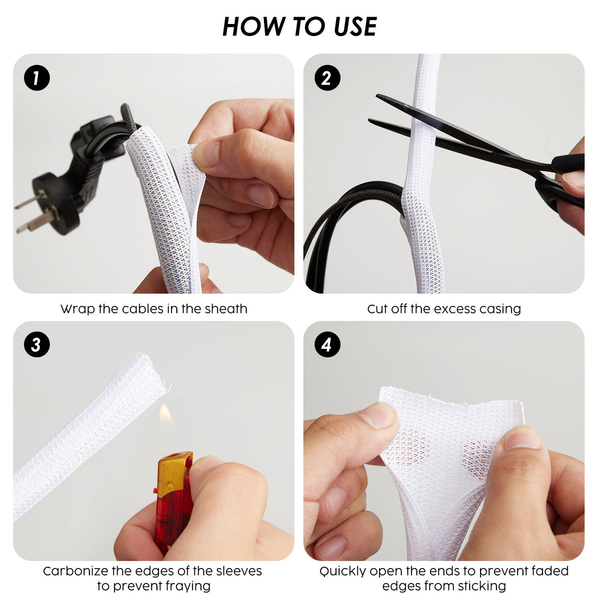 Self-Closing Split Cable Sleeve – 3 m
