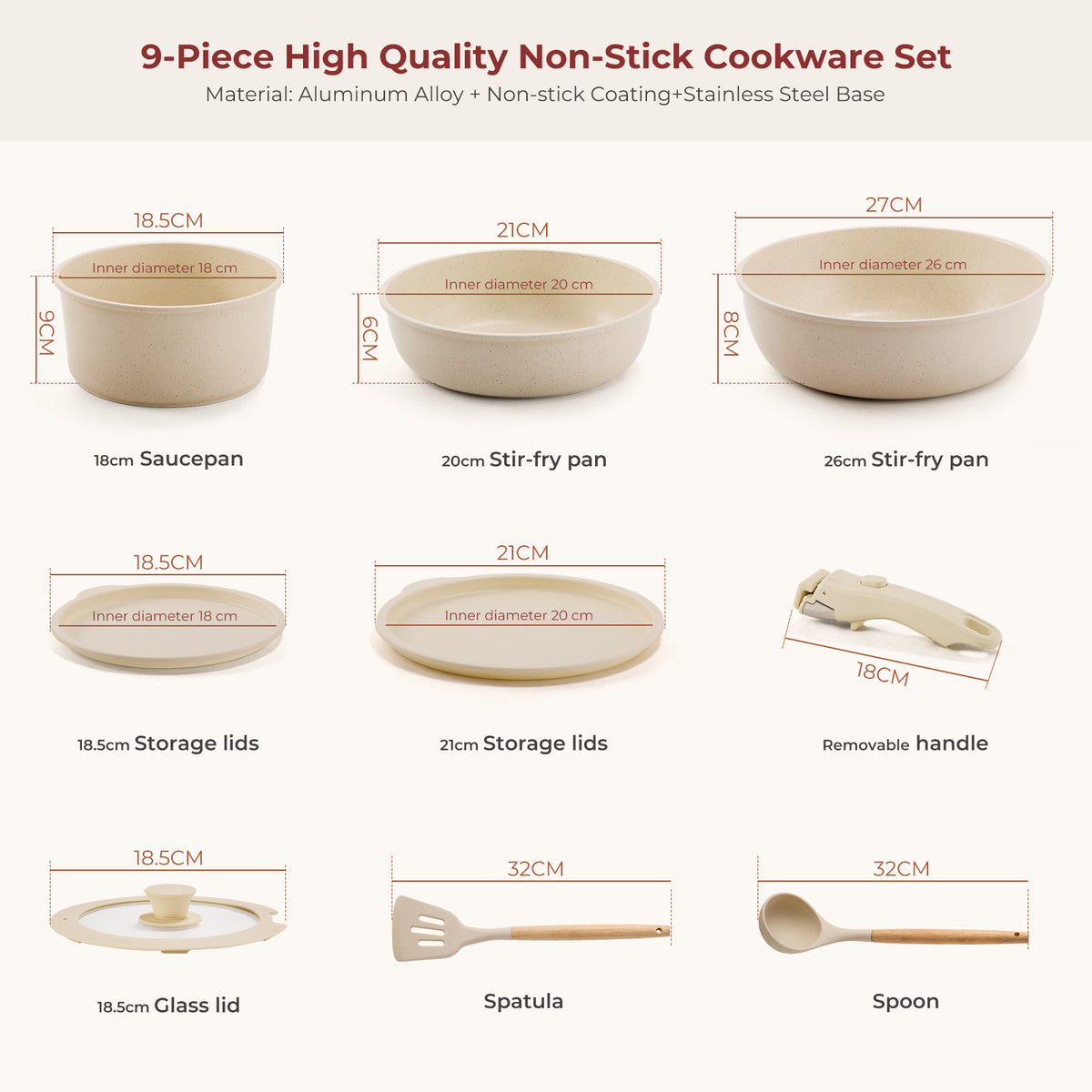 9-Piece Non-Stick Cookware Set