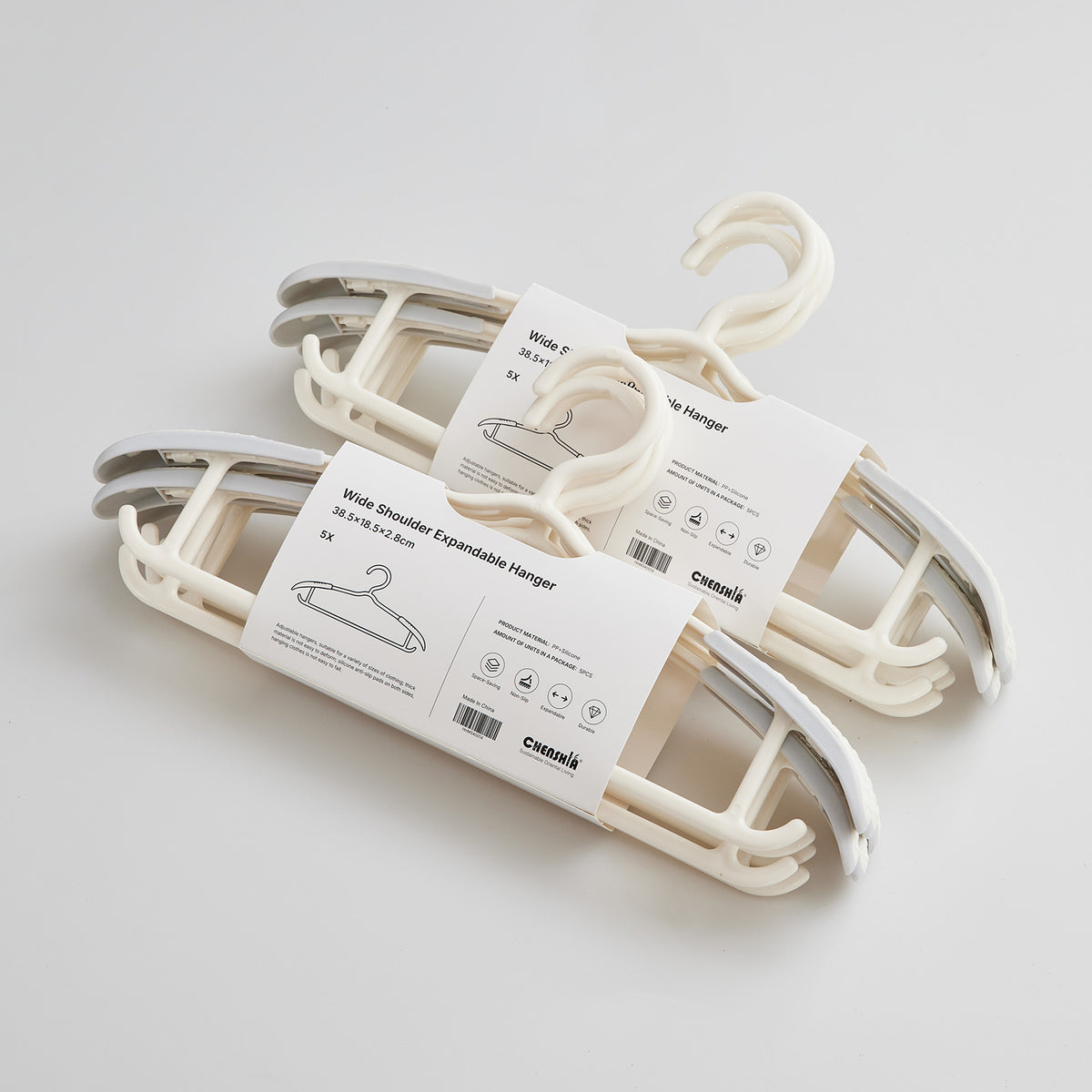 Adjustable Clothes Hangers with Silicone Grip