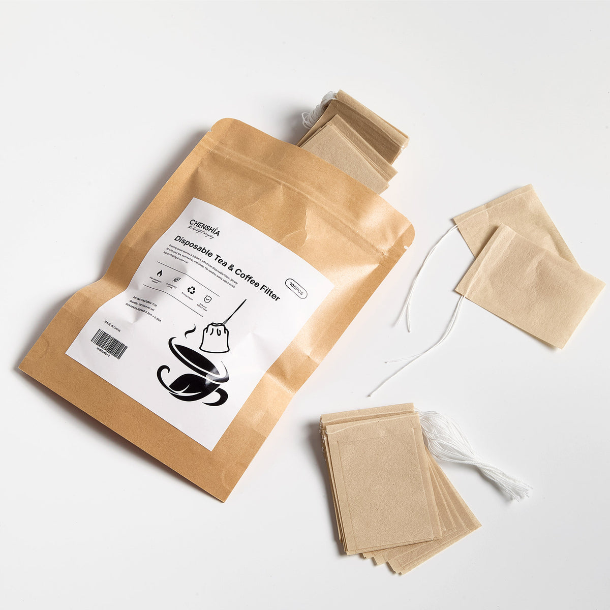 Disposable Tea Filter Bags 5 x 7 cm - 100 Pack