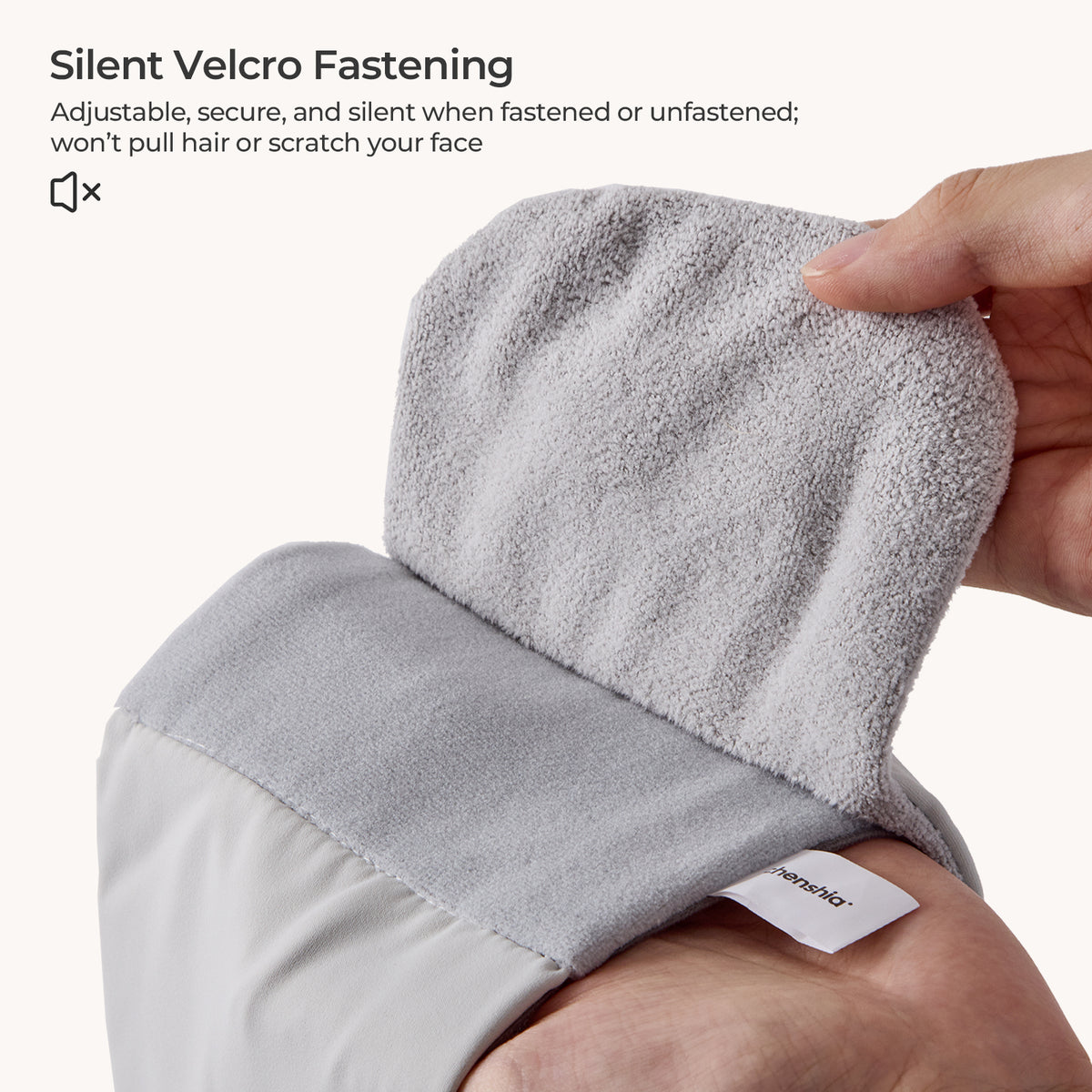 Weighted Eye Mask with Reversible Cool and Fleece Sides - Grey