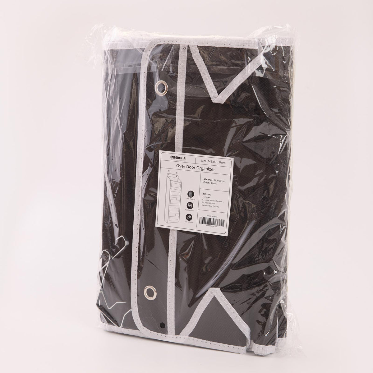 5-Tier Over-Door Storage Organiser – Black