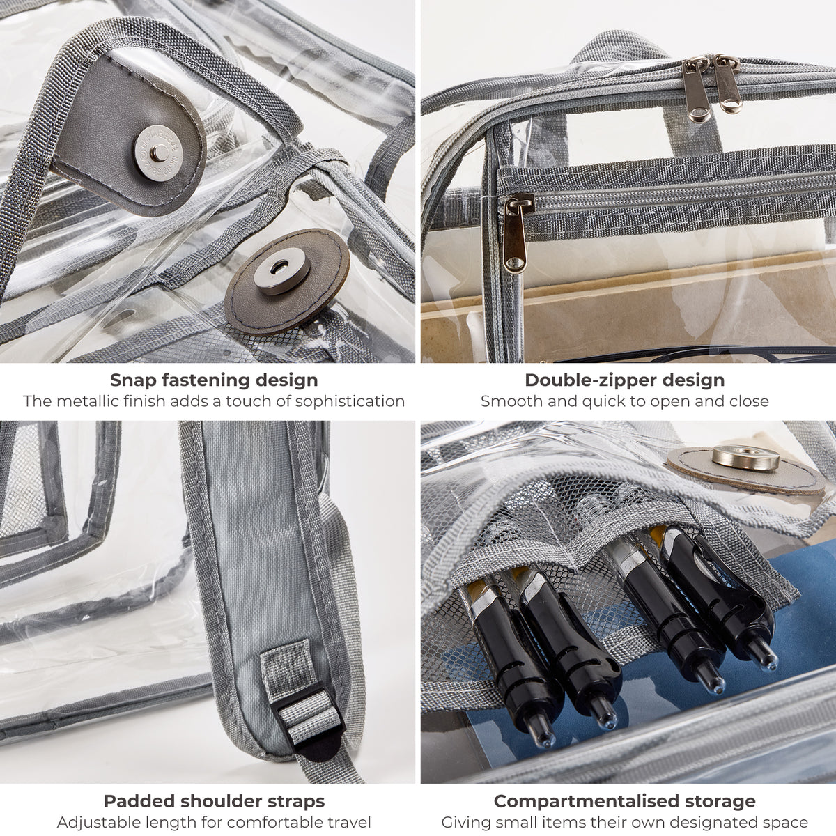 Clear PVC Backpack - Waterproof Transparent Travel Bag