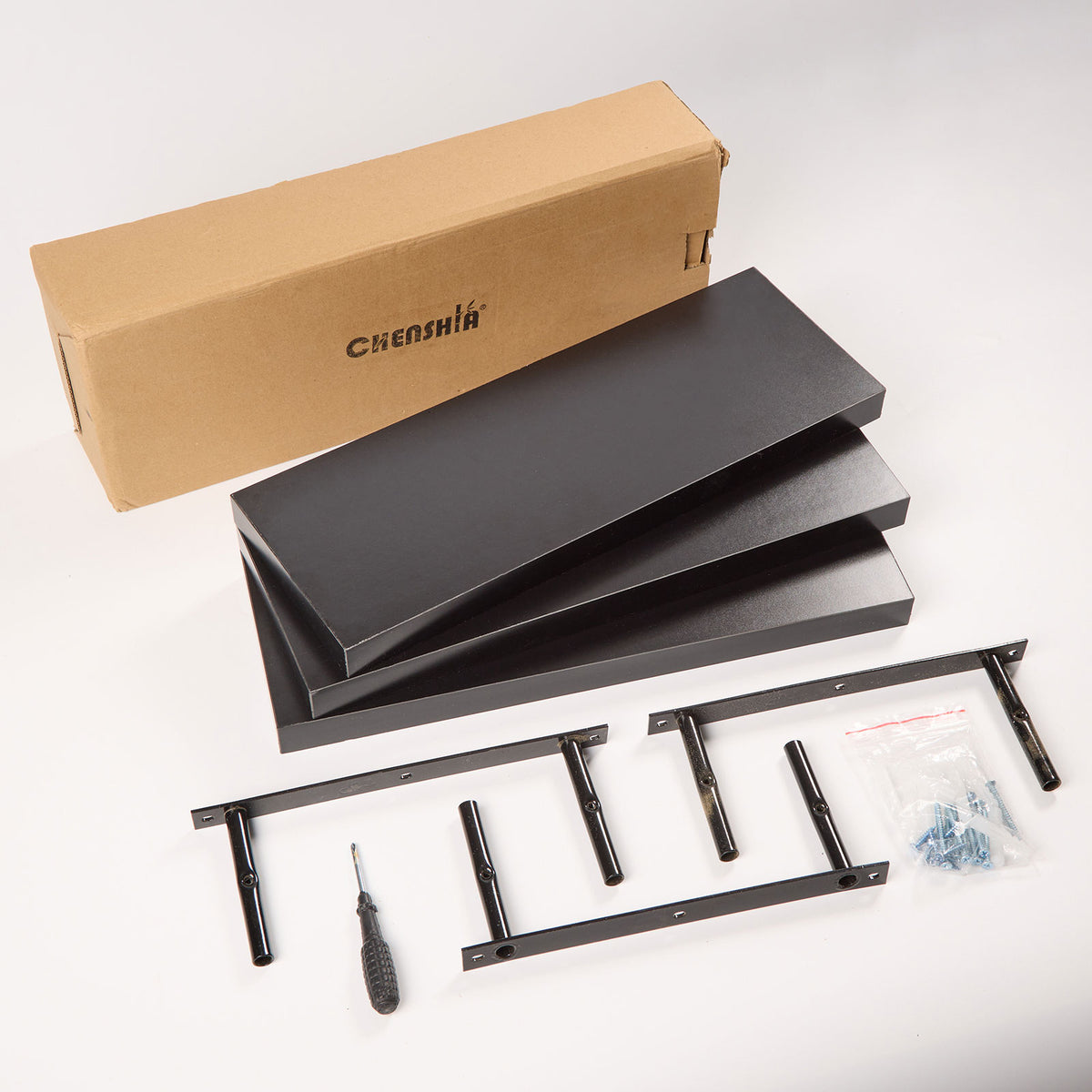 Black Floating Shelves – 3 Pack