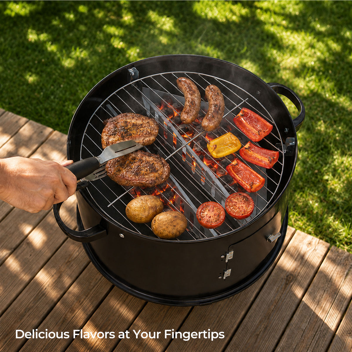 2-Pack Heavy-Duty Charcoal Baskets with BBQ Gloves
