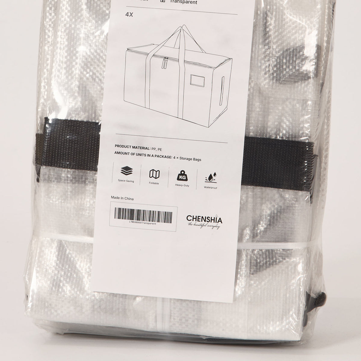 Heavy-Duty Reusable Moving Bags - 4 Pack