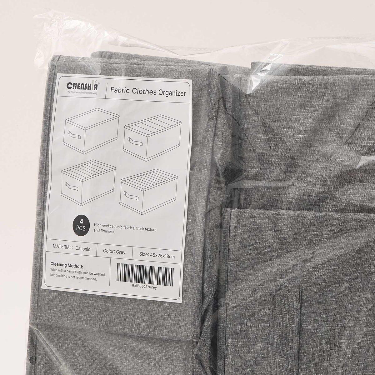Wardrobe Clothes Organiser Boxes with Dividers - 4 Pack