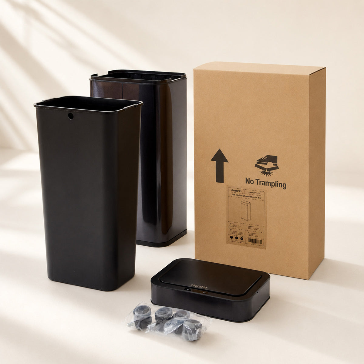 50L Stainless Steel Touchless Sensor Bin