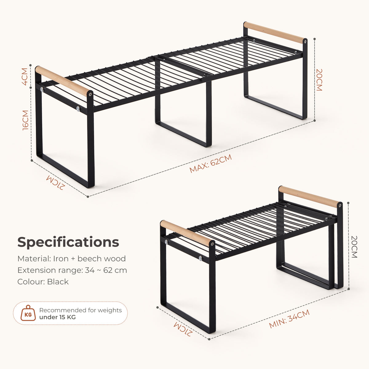 Expandable Kitchen Cabinet Shelf