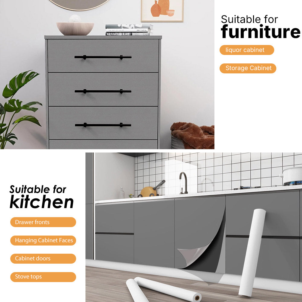 Peel & Stick Wallpaper 60 cm x 10 m - Grey