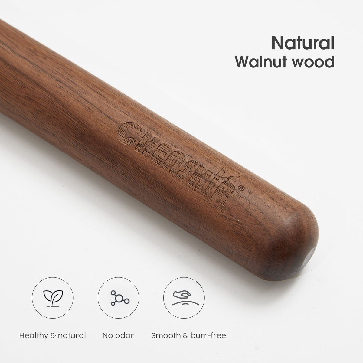 Solid Wood Wall-Mounted Coat Rack - 4 Hooks