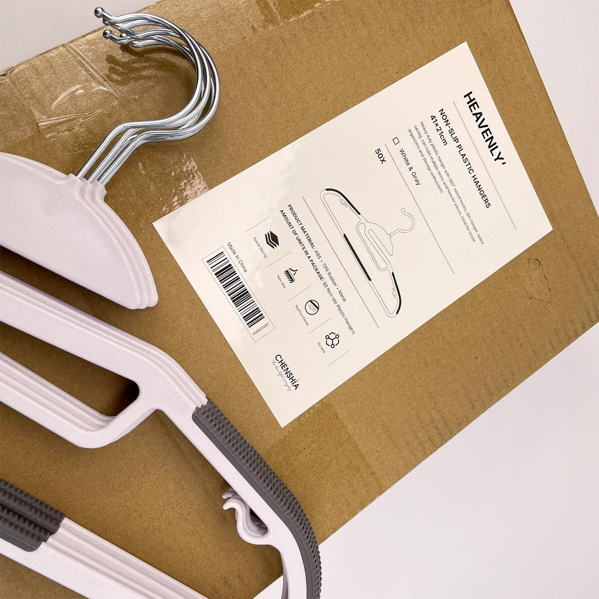Non-Slip Clothes Hangers - 50 Pack