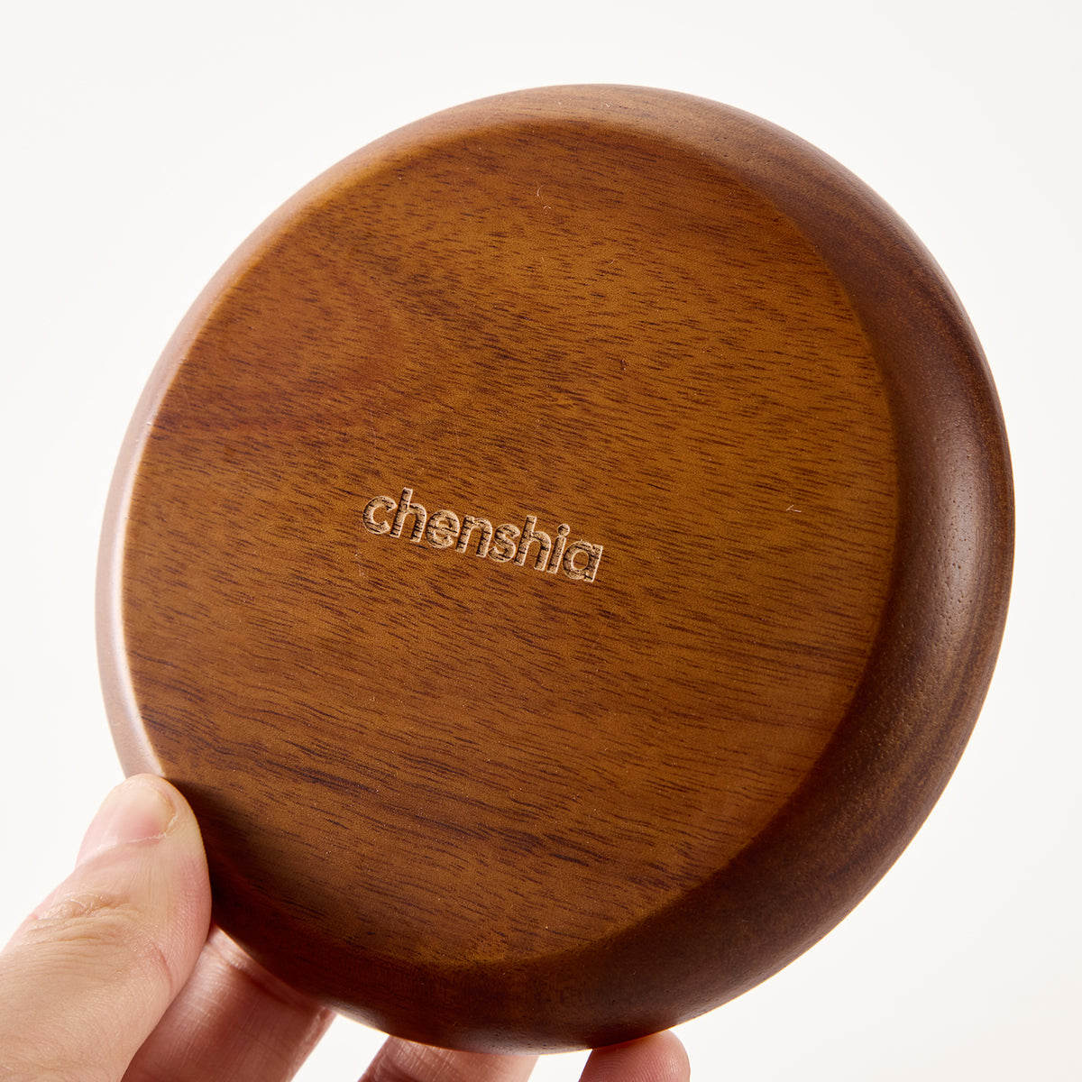 2-Piece Mini Cake Stand with Glass Dome & Acacia Wood Base