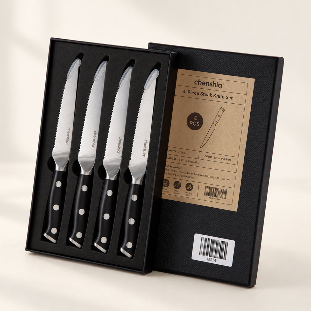 ABS Handle Steak Knife - Set of 4