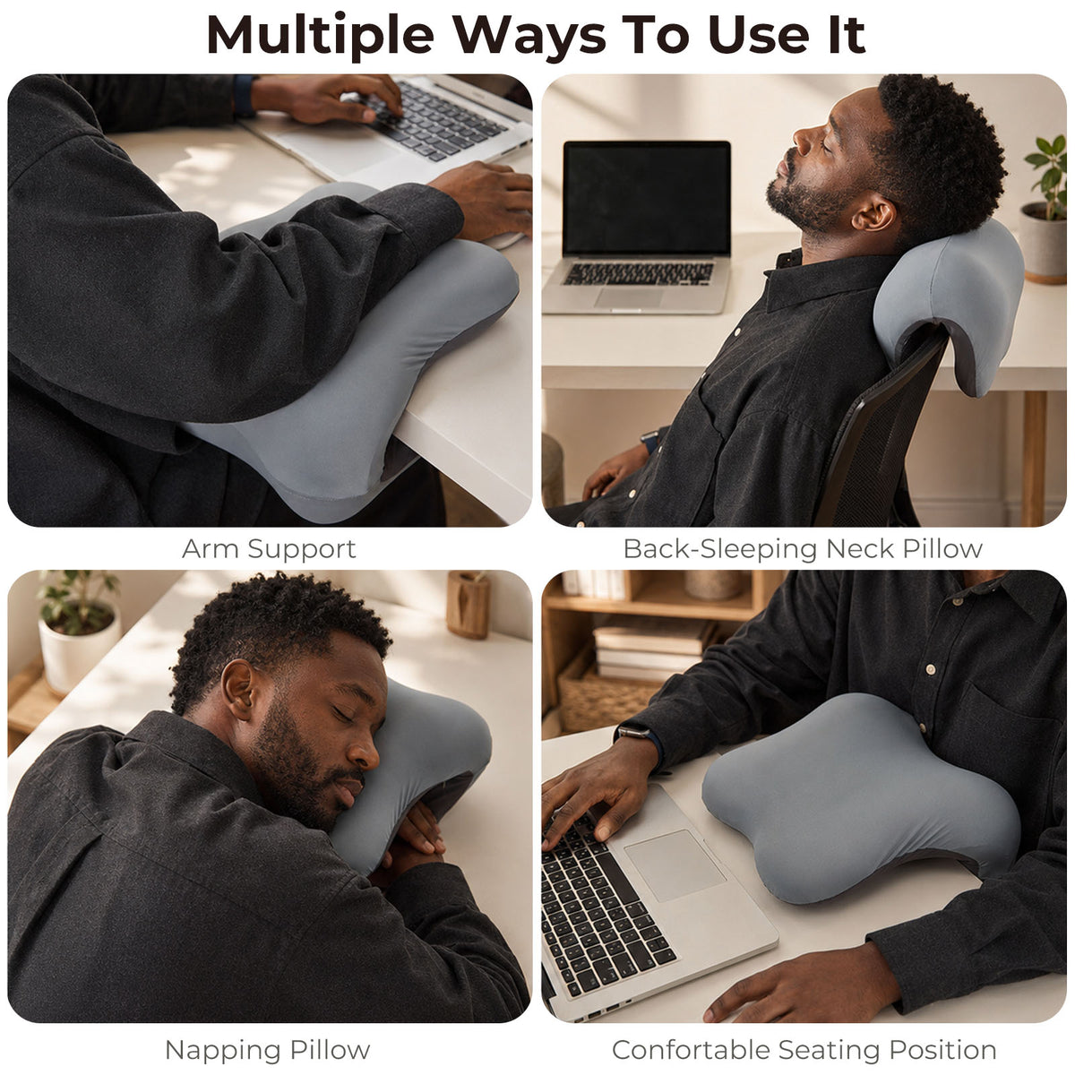 Ergonomic Memory Foam Neck & Head Support Pillow
