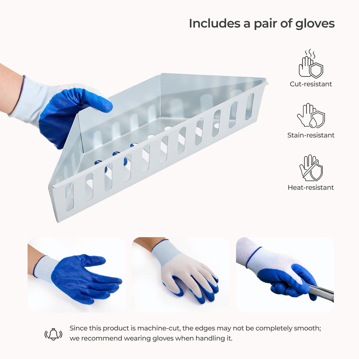 2-Pack Heavy-Duty Charcoal Baskets with BBQ Gloves