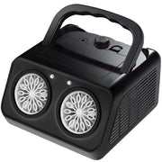 Black Dual-Fan Automatic Bubble Machine | 20,000+ Bubbles | LED Lights