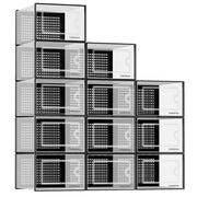 12Pc Stackable Storage Boxes - Black