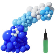Latex Party Balloons with Inflator - Pack of 100 - Blue