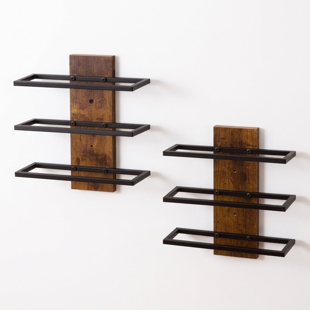 Wall-Mounted Wine Rack Combo