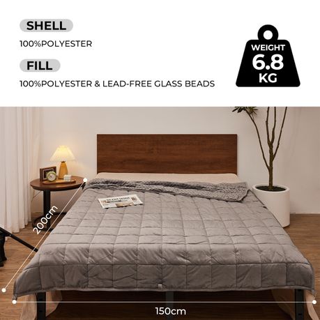 Double-Sided 6.8kg Weighted Blanket Anti Anxiety Gravity Blanket