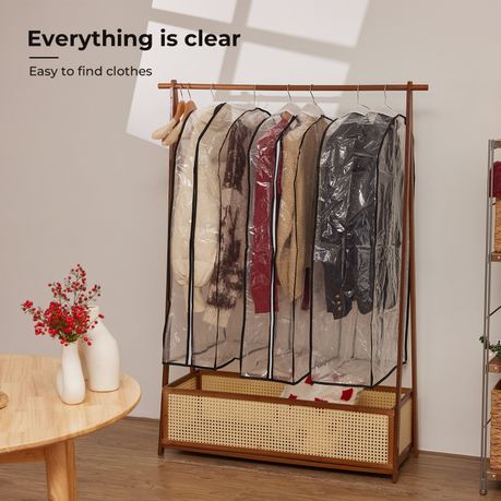Clear Hanging Garment Storage Bags 100cm - 4 Pack