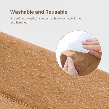 5Pc Washable Kraft Paper Storage Bags
