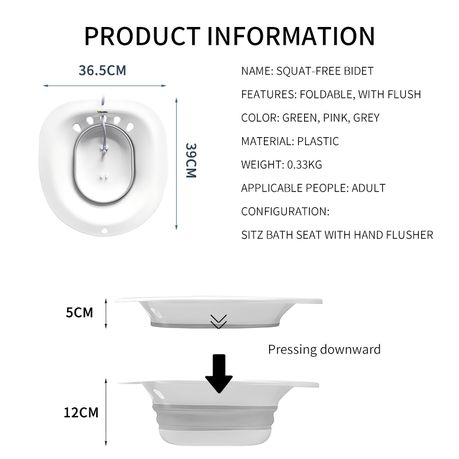 Herbility Collapsible Sitz Bath Yoni Steaming Seat