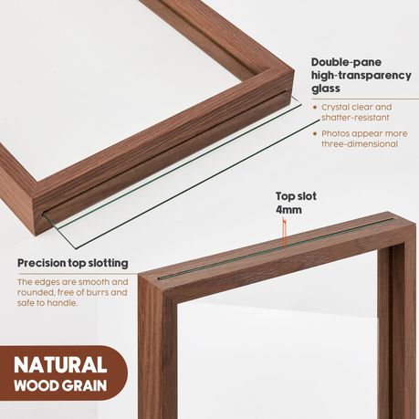 A4 Double-Sided Floating Picture Frames (2-Piece)