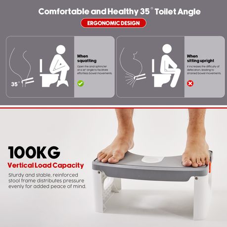 Foldable Toilet Stool Squat Potty Training Bathroom Footrest Aid
