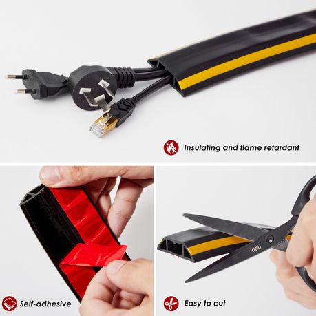 Floor Cable Cover Protector Soft PVC Cord Management Wire Runner
