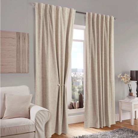 Beige Double Layer Blackout Curtains - 132cm x 244cm