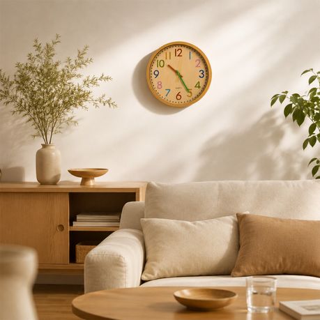 Modern Decorative Wall Clock 30cm - Colourful